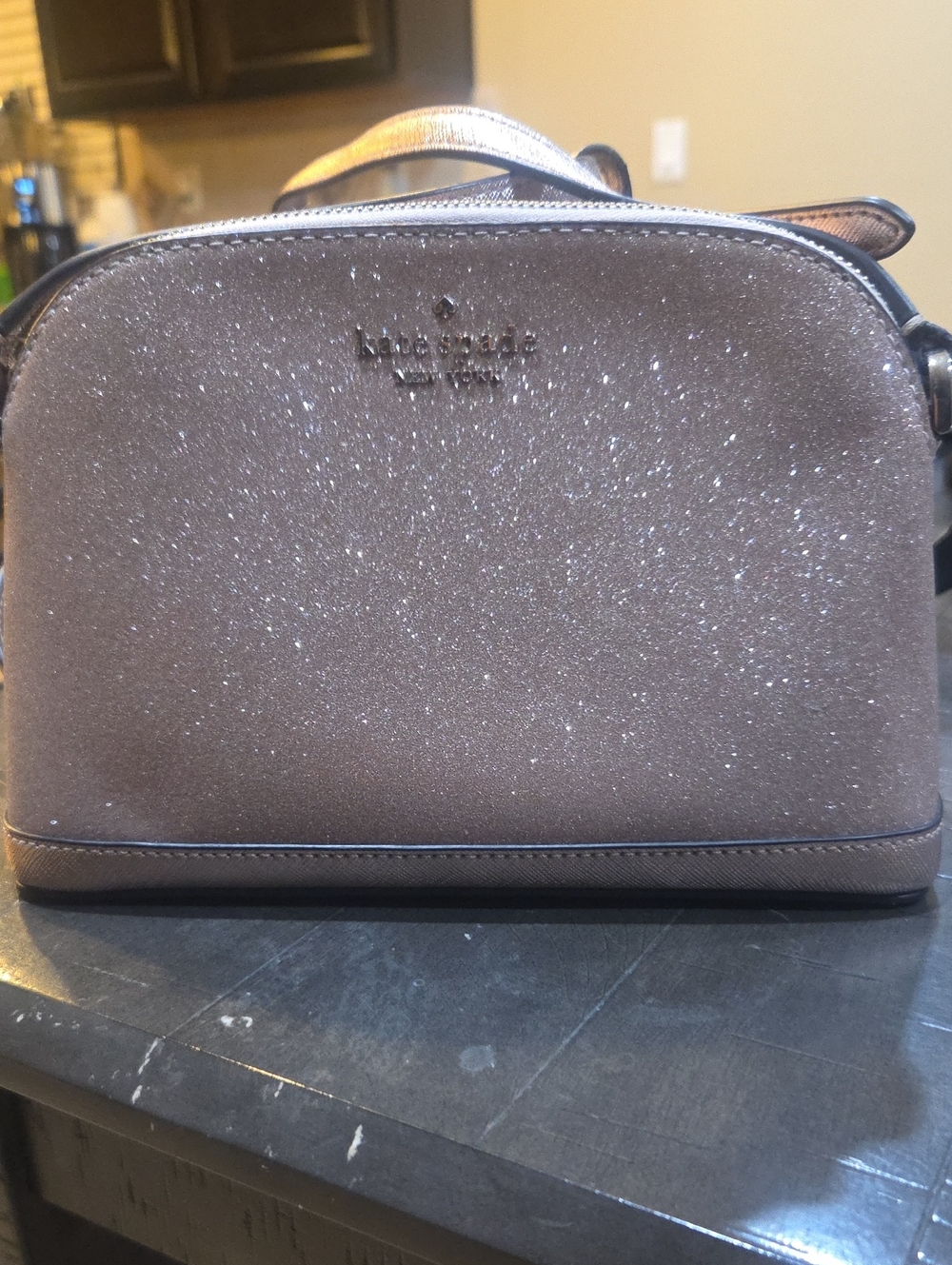 kate spade Glitter Dome Crossbody Bag - Rose